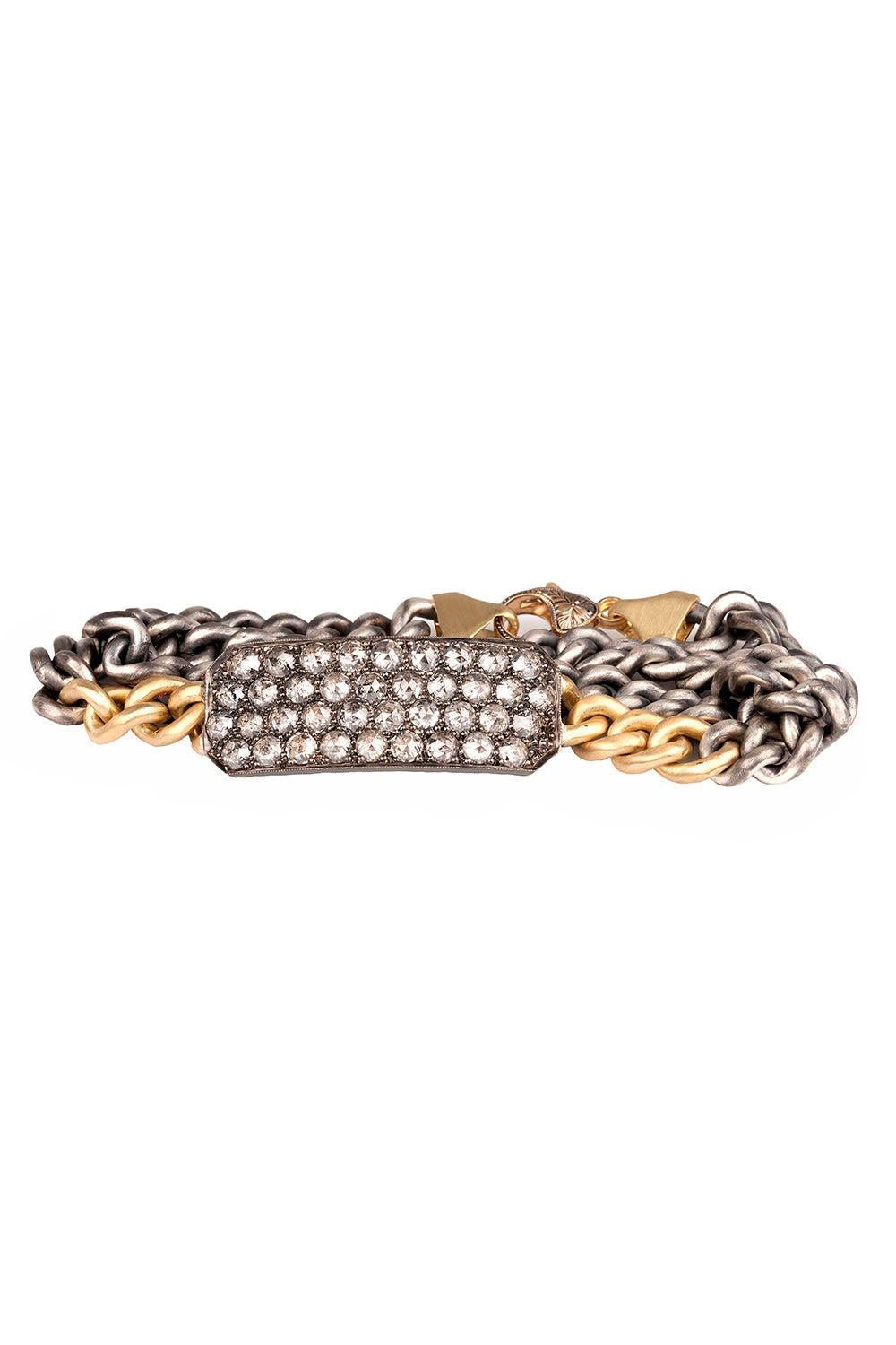 Grey Diamond Ten Table Bracelet-SILVER-JEWELRYFINE JEWELBRACELET O-SYLVA & CIE