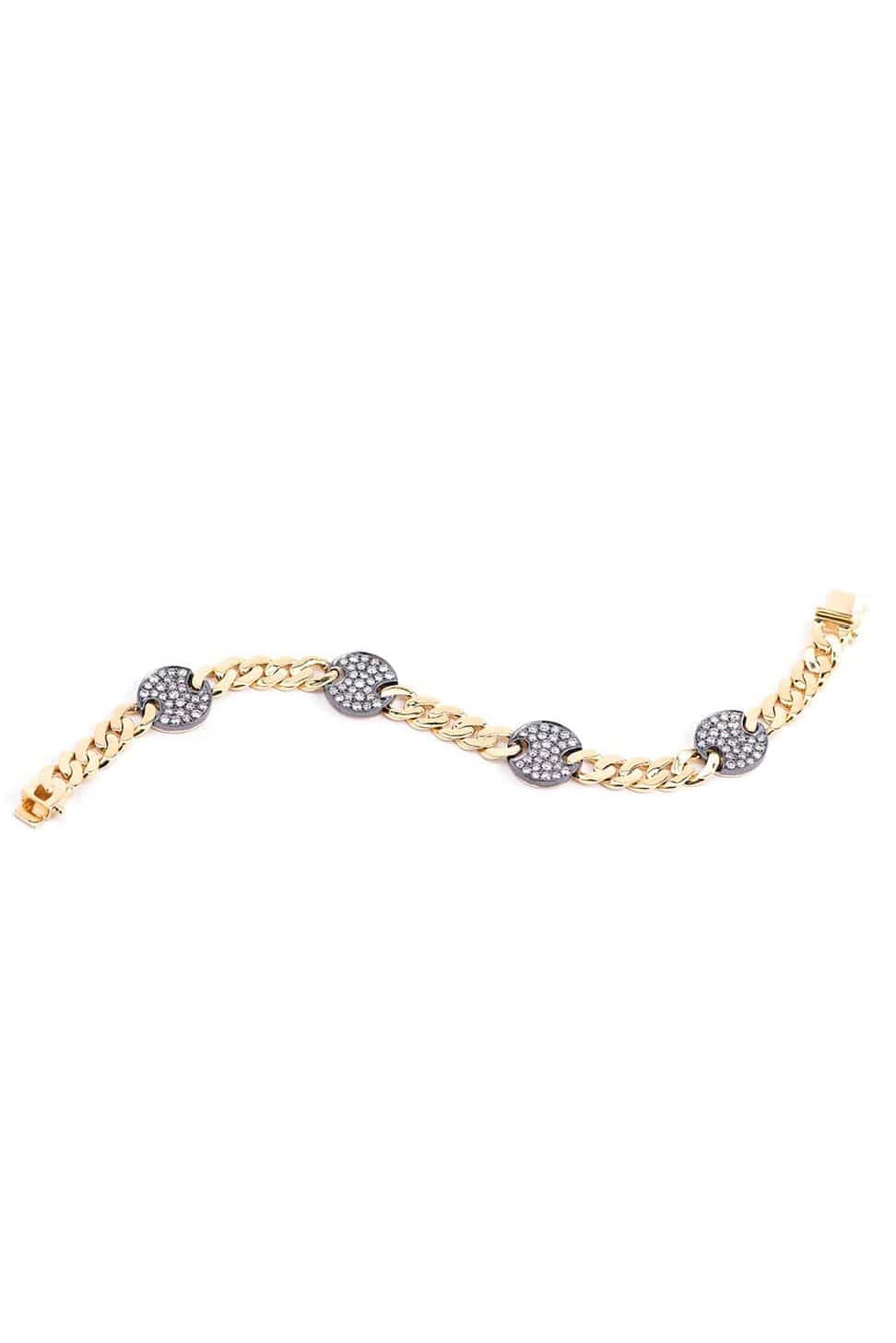 SYLVA & CIE-Diamond Disco Bracelet-YELLOW GOLD