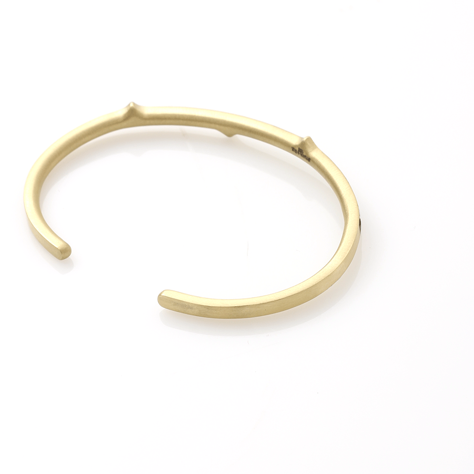 SYLVA & CIE-Diamond Thorn Cuff Bangle-YELLOW GOLD