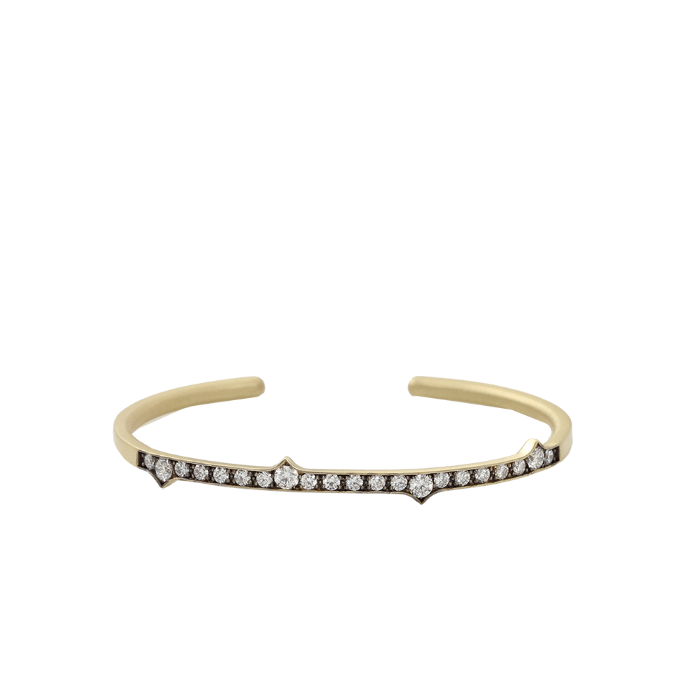 SYLVA & CIE-Diamond Thorn Cuff Bangle-YELLOW GOLD