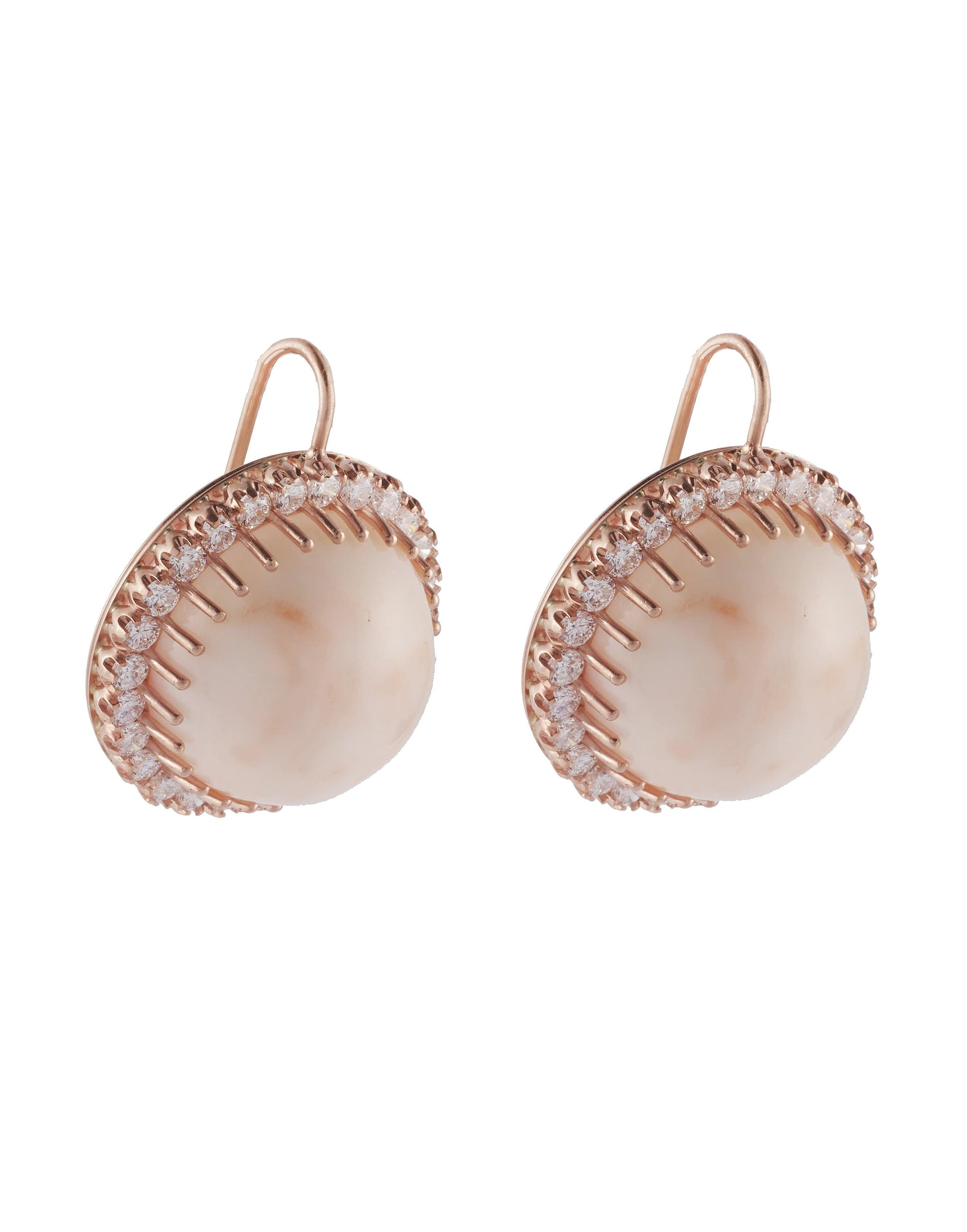 SYLVA & CIE-Angel Skin Coral Earrings-ROSE GOLD