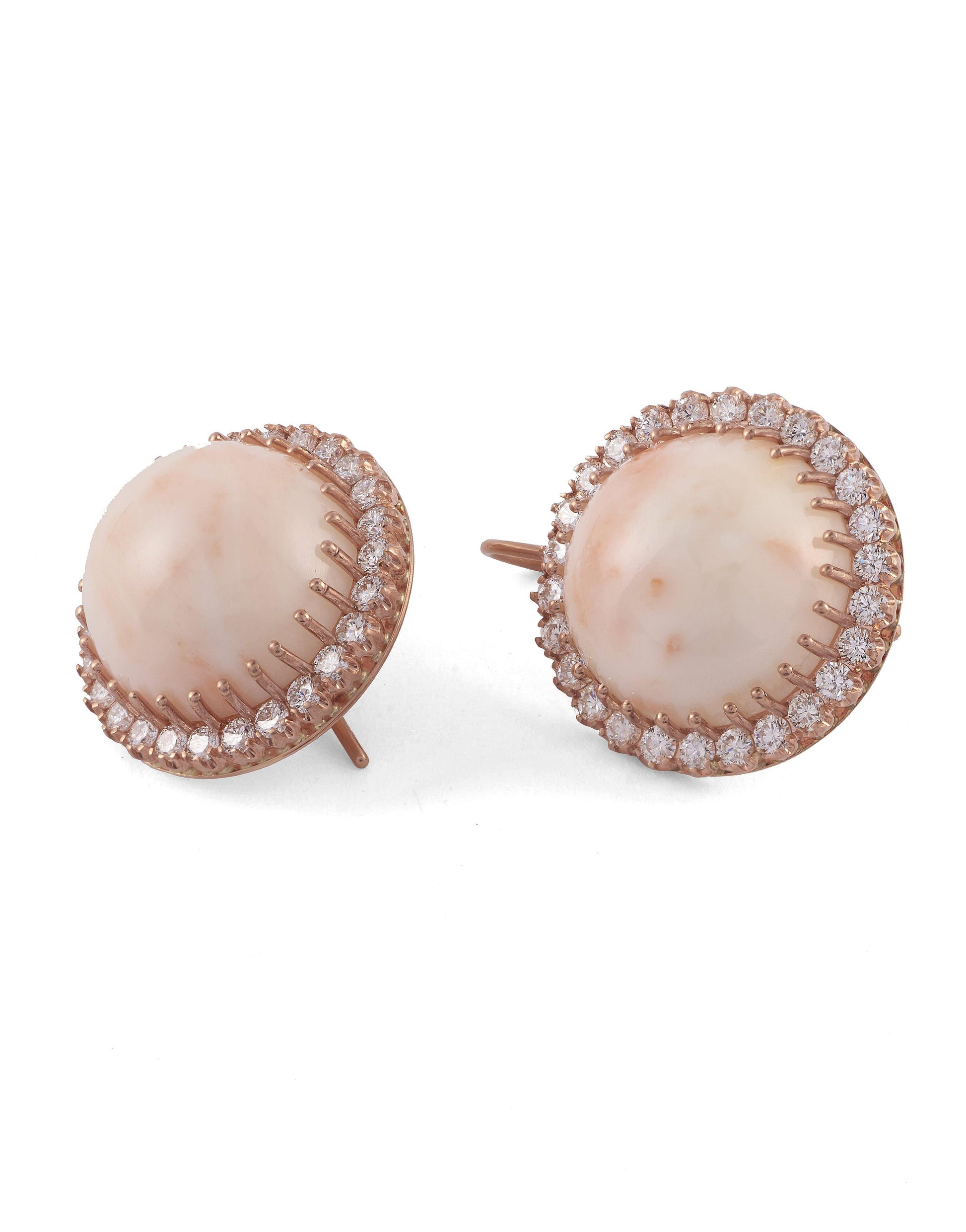 SYLVA & CIE-Angel Skin Coral Earrings-ROSE GOLD