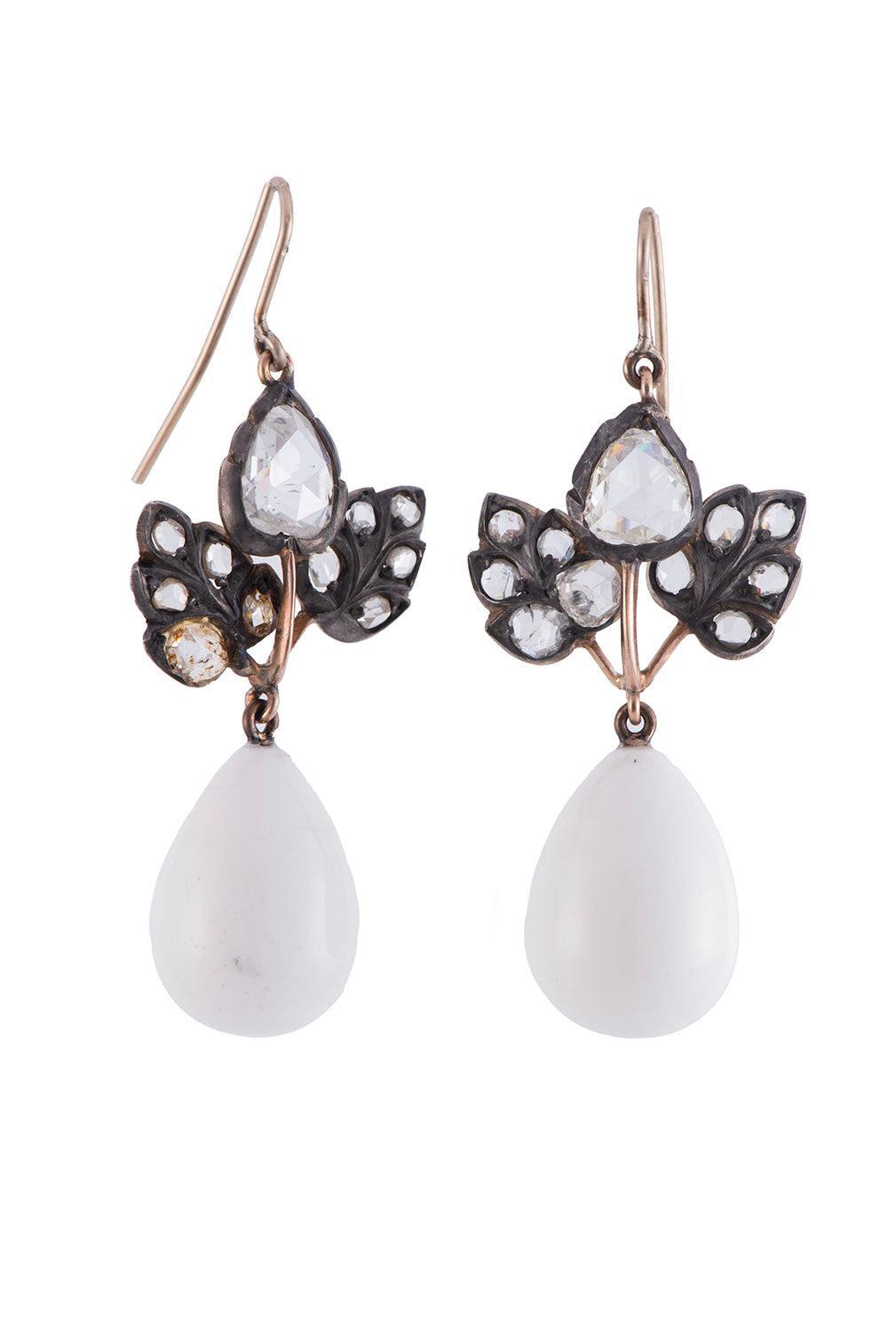 Cocholong Vintage Leaf Earrings-ROSE GOLD-JEWELRYFINE JEWELEARRING-SYLVA & CIE