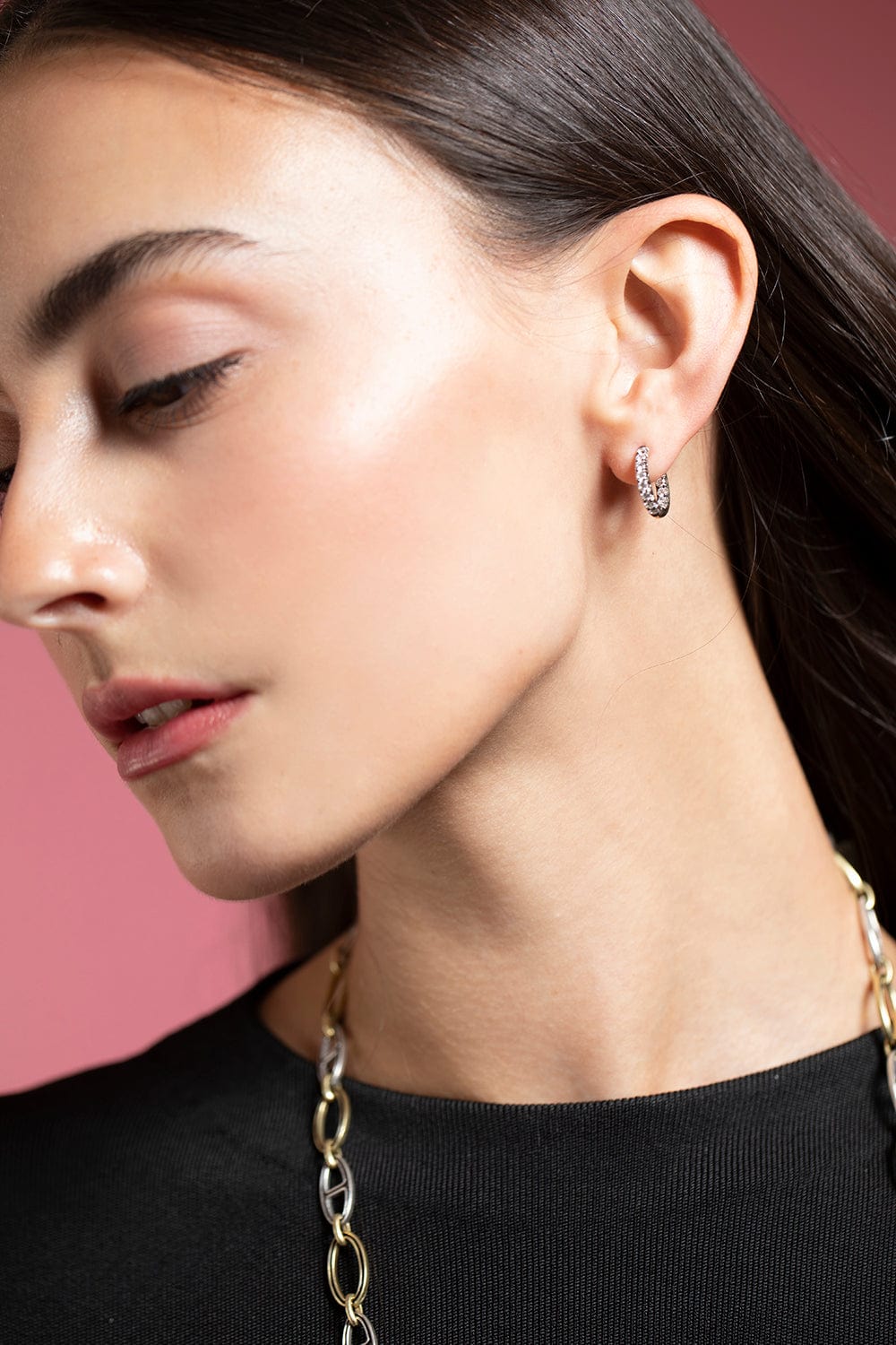 SYLVA & CIE-Diamond Hoops-WHITE GOLD