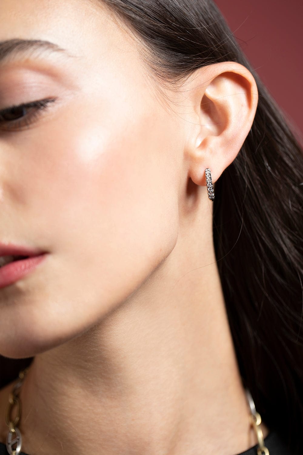 SYLVA & CIE-Diamond Hoops-WHITE GOLD