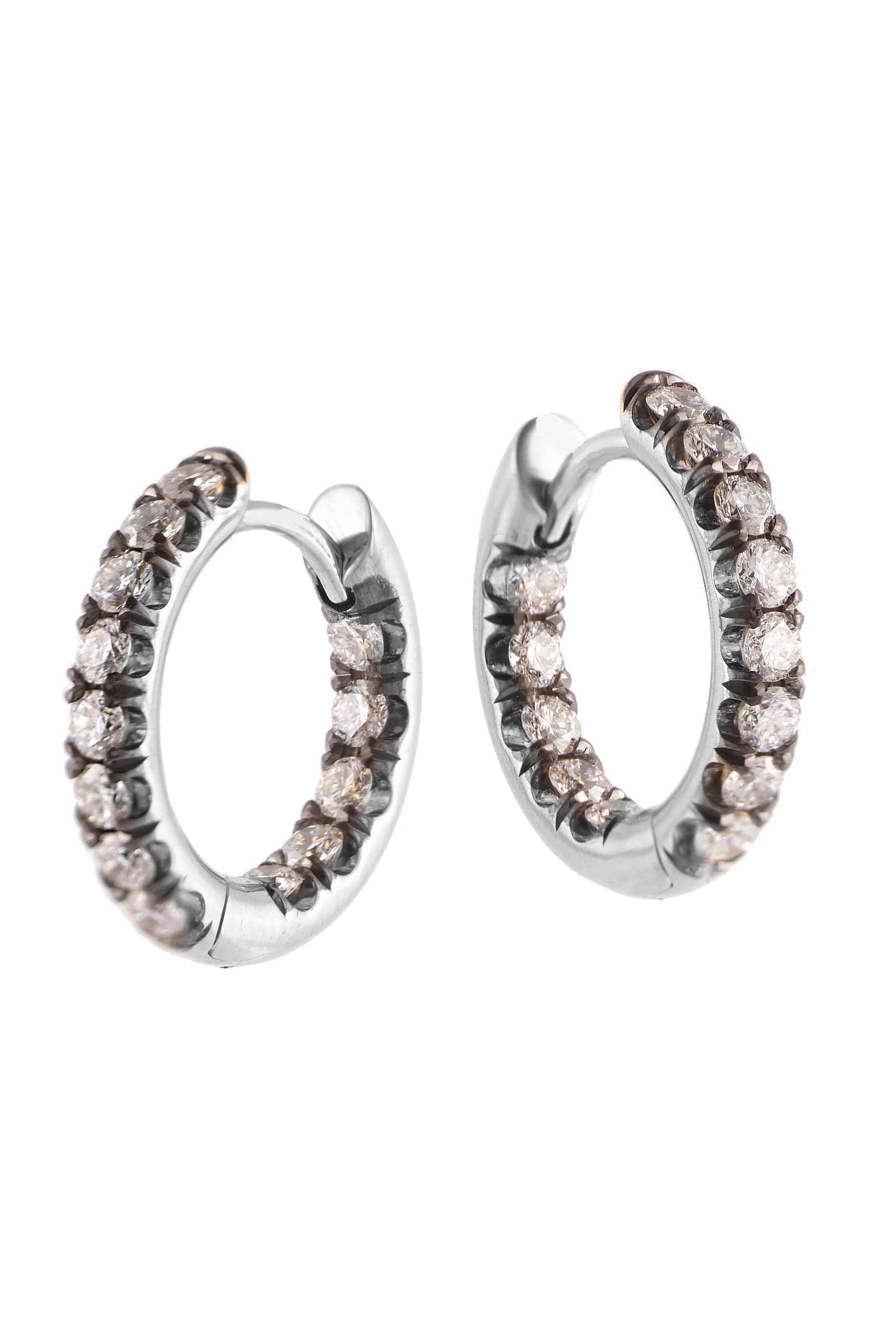 SYLVA & CIE-Diamond Hoops-WHITE GOLD