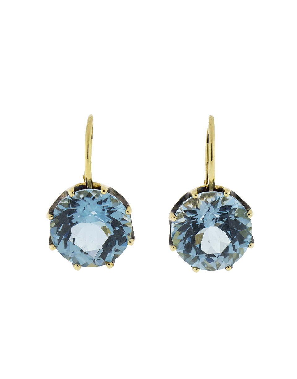 SYLVA & CIE-Blue Topaz Earrings-YELLOW GOLD