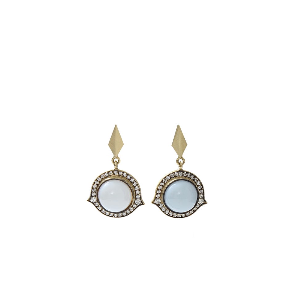 SYLVA & CIE-Brazilian Blue Opal Drop Earrings-YELLOW GOLD