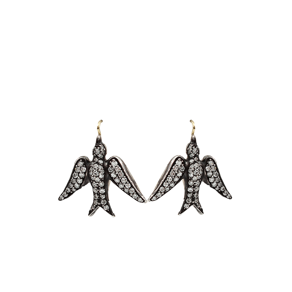 SYLVA & CIE-Diamond Dove Earrings-YELLOW GOLD