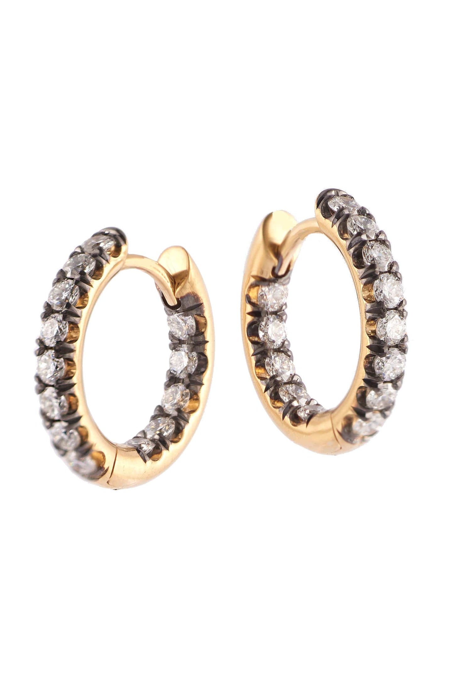 SYLVA & CIE-Diamond Hoops-YELLOW GOLD