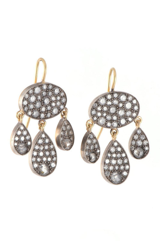 Grey Diamond Baby Dangle Earrings-YELLOW GOLD-JEWELRYFINE JEWELEARRING-SYLVA & CIE