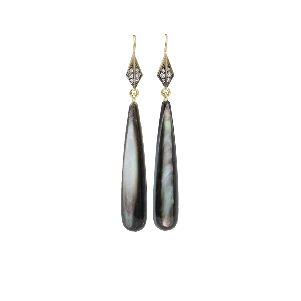 SYLVA & CIE-Mother Of Pearl Drop Earrings-YELLOW GOLD