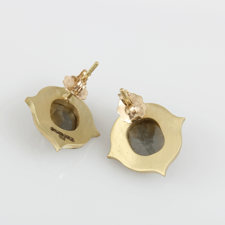 SYLVA & CIE-Rough Diamond Earrings-YELLOW GOLD