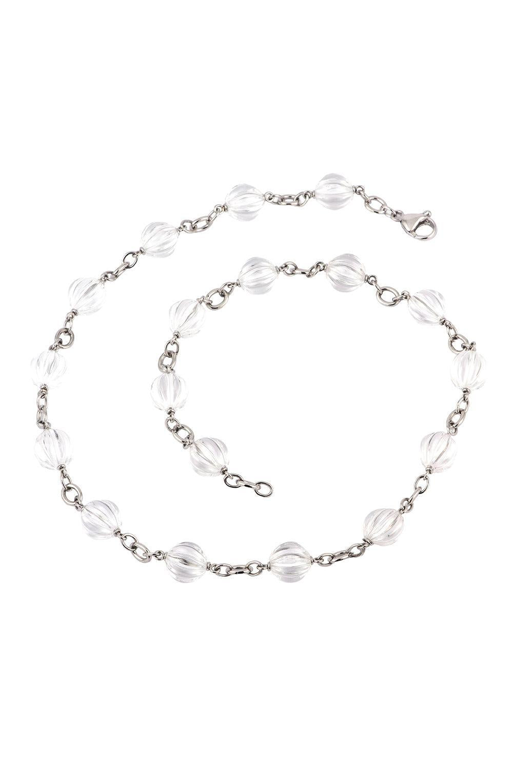 Crystal Quartz Platinum Necklace-PLATINUM-18-JEWELRYFINE JEWELNECKLACE O-SYLVA & CIE