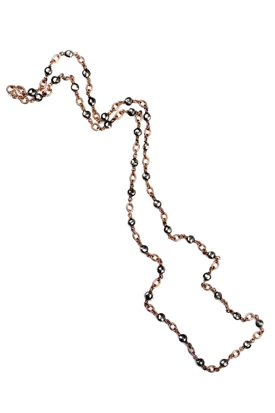 SYLVA & CIE-Hematite Bead Necklace-ROSE GOLD