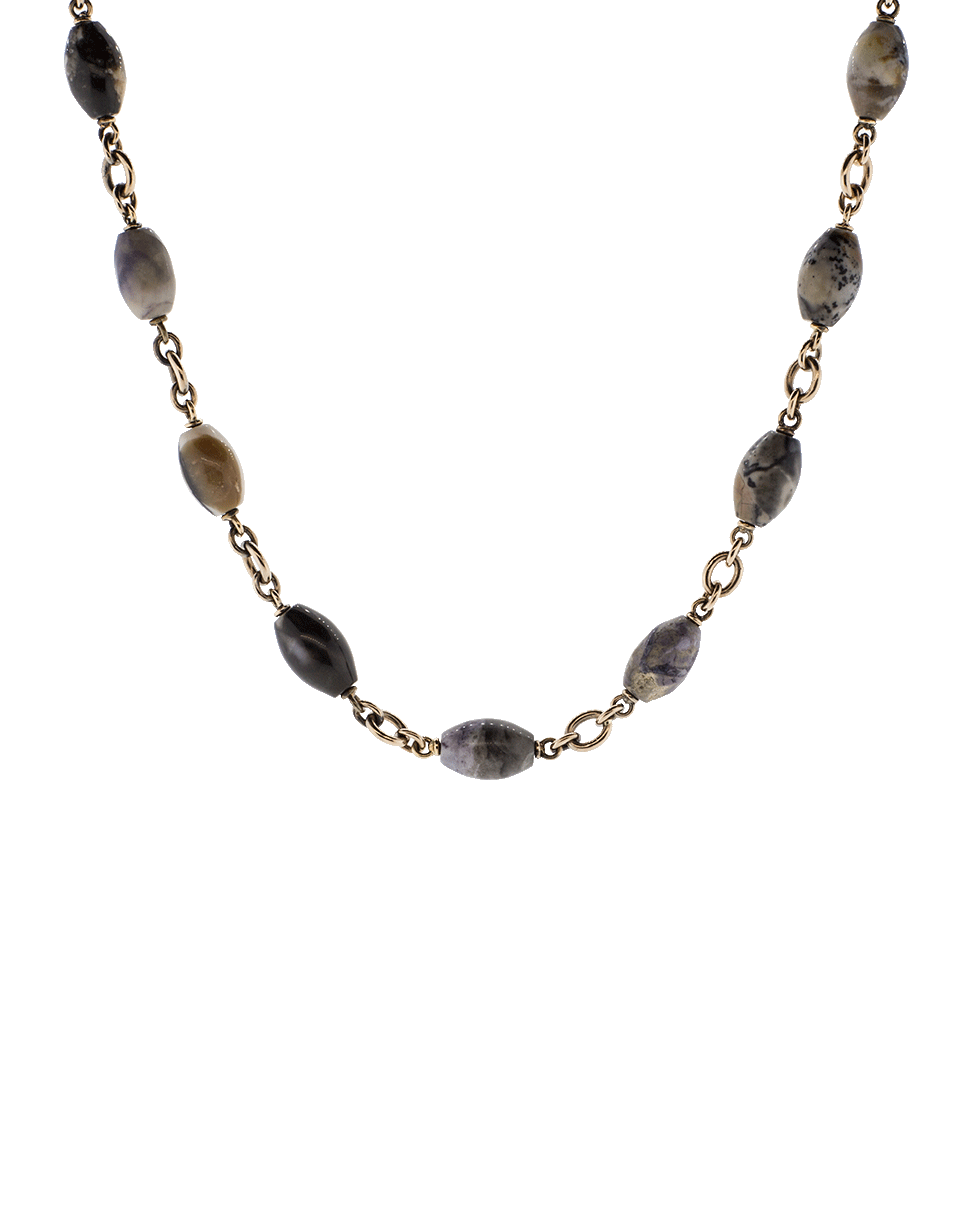 SYLVA & CIE-Opal And Fluorite Beaded Necklace-ROSE GOLD