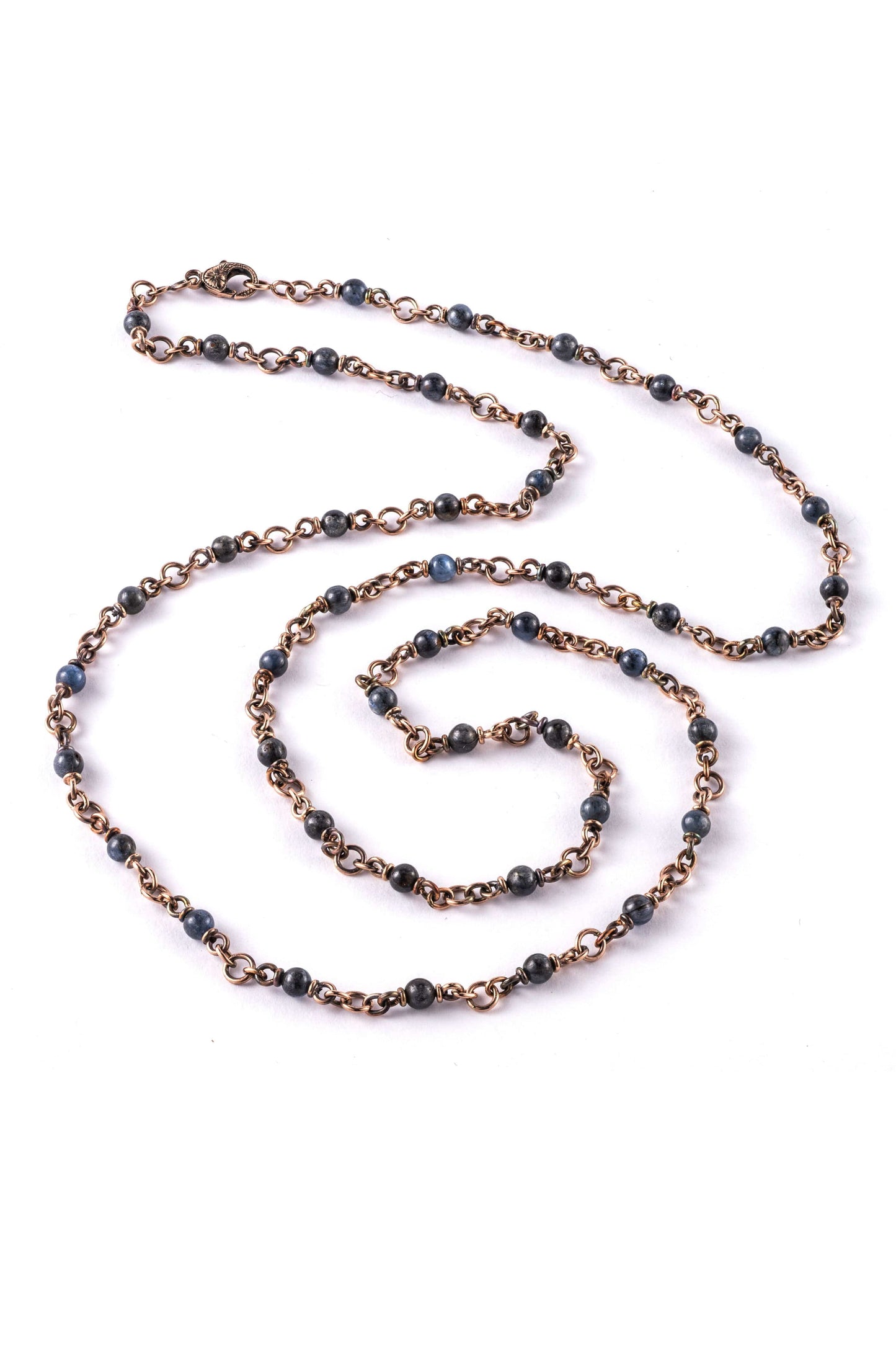 SYLVA & CIE-Sapphire Bead Necklace-ROSE GOLD
