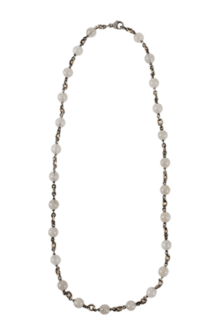 SYLVA & CIE-Rutilated Quartz Necklace-SLVR/GLD