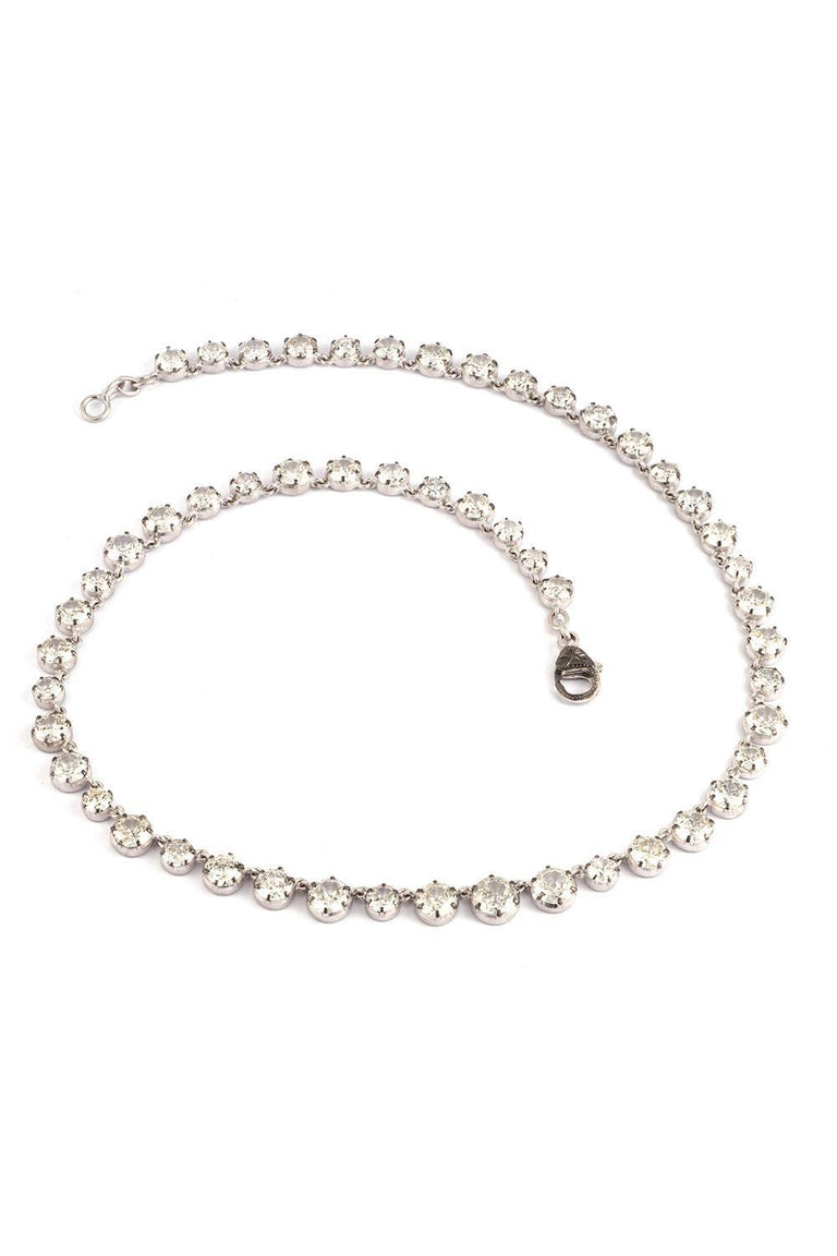 Old Euro Diamond Riviera Necklace