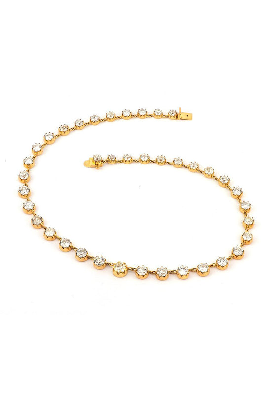 Old European Diamond Riviera Necklace