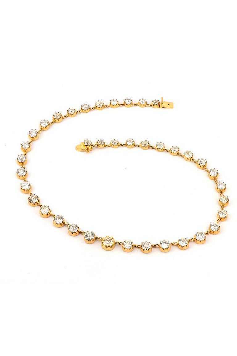 Old European Diamond Riviera Necklace