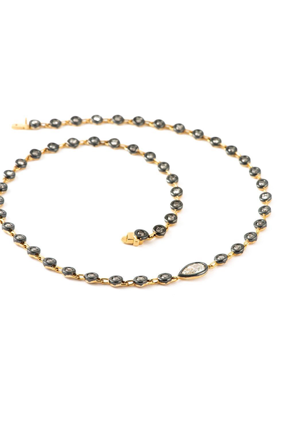 Diamond Riverie Necklace-YELLOW GOLD-18-JEWELRYFINE JEWELNECKLACE O-SYLVA & CIE