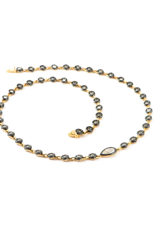 Diamond Riverie Necklace-YELLOW GOLD-18-JEWELRYFINE JEWELNECKLACE O-SYLVA & CIE