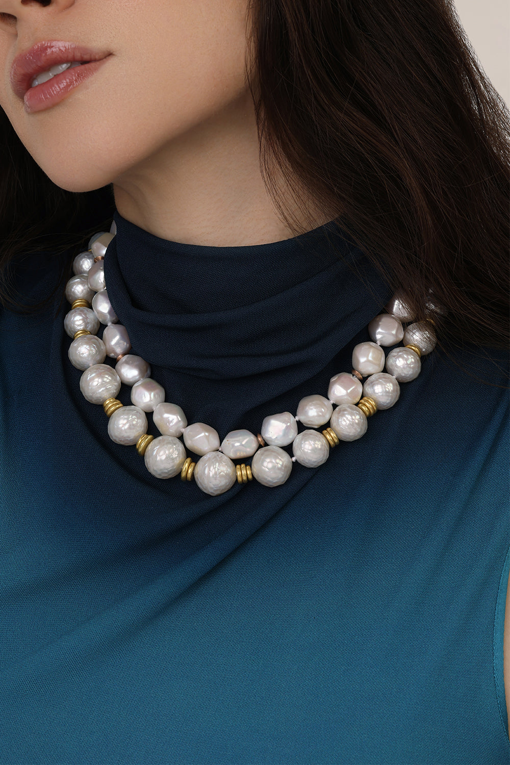 South Sea Pearl Beaded Necklace-YELLOW GOLD-18-JEWELRYFINE JEWELNECKLACE O-SYLVA & CIE