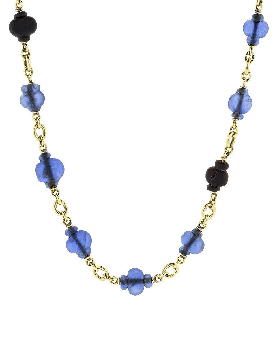 SYLVA & CIE-5th Century Cambodian Glass Bead Necklace-YELLOW GOLD