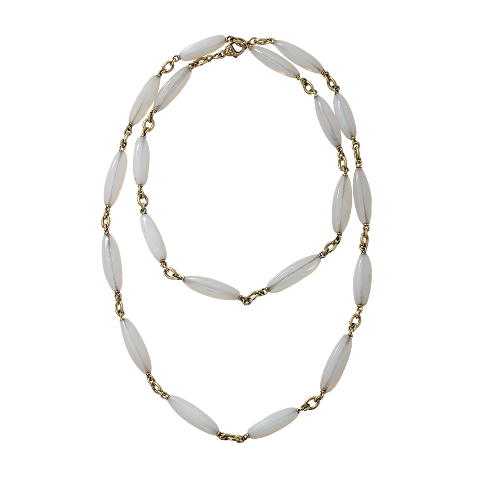 SYLVA & CIE-Agate Beaded Necklace-YELLOW GOLD