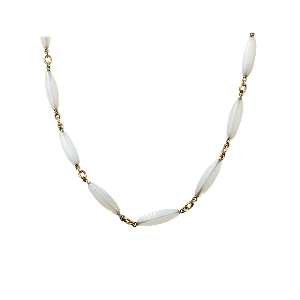 SYLVA & CIE-Agate Beaded Necklace-YELLOW GOLD