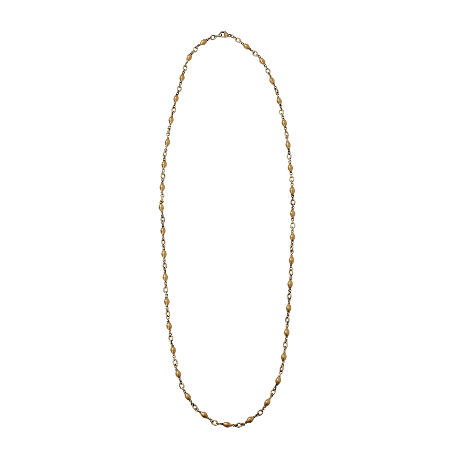 SYLVA & CIE-Antique Prayer Bead Chain Necklace-YELLOW GOLD