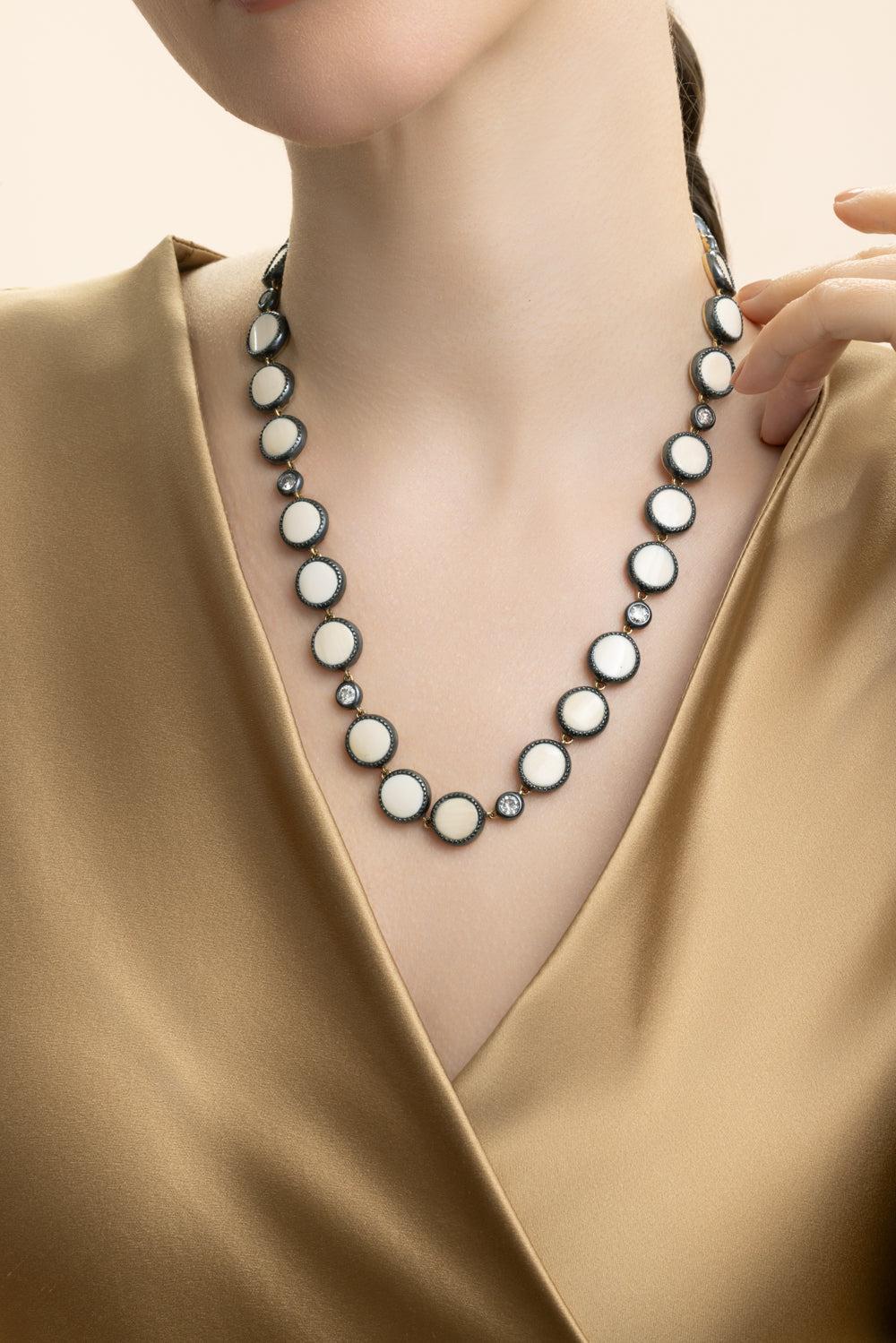 Diamond Mammoth Necklace-YELLOW GOLD-JEWELRYFINE JEWELNECKLACE O-SYLVA & CIE