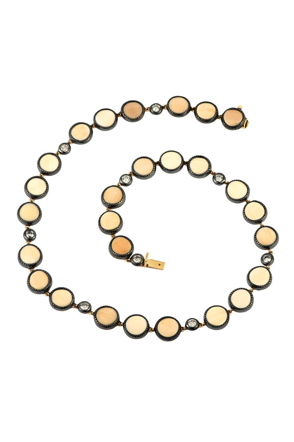 Diamond Mammoth Necklace-YELLOW GOLD-JEWELRYFINE JEWELNECKLACE O-SYLVA & CIE