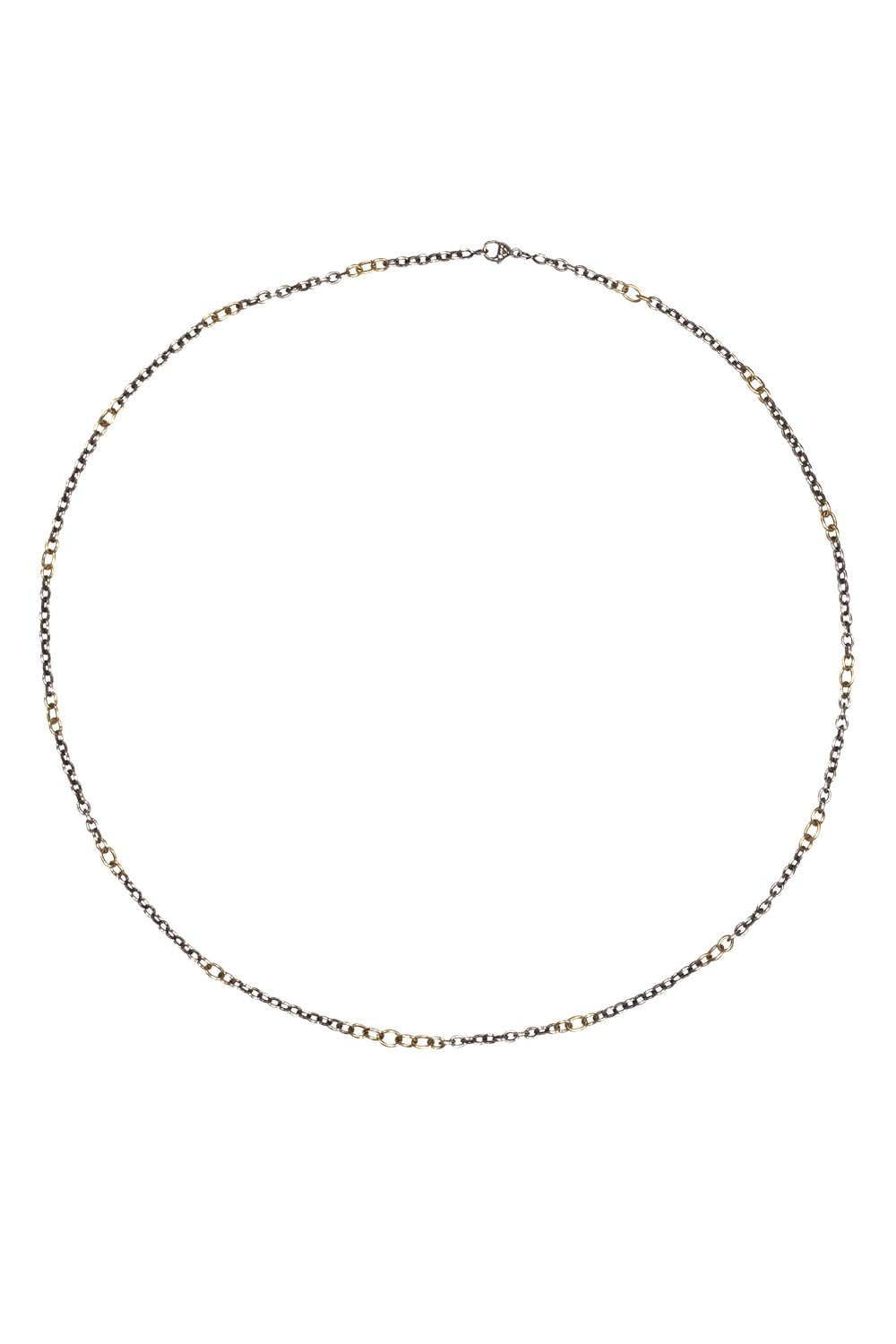 SYLVA & CIE-Gold Silver Link Necklace-YELLOW GOLD