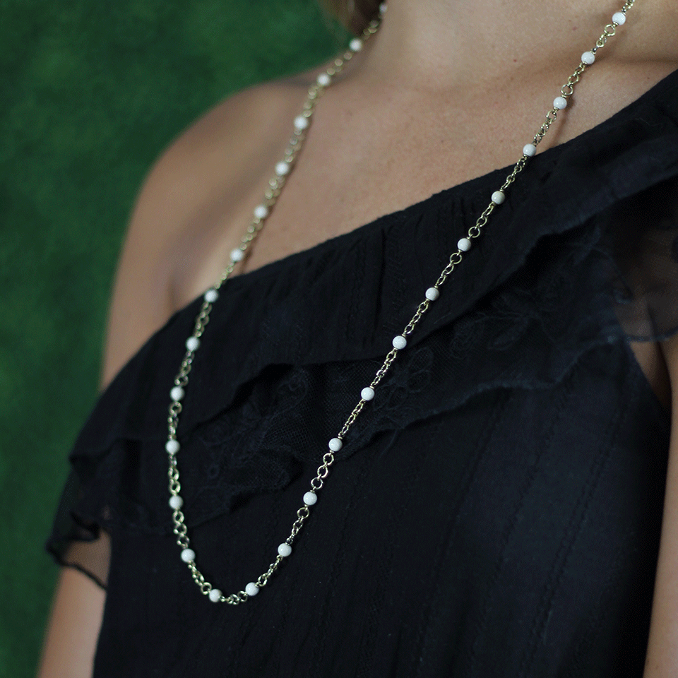 SYLVA & CIE-Mammoth Bead Necklace-YELLOW GOLD