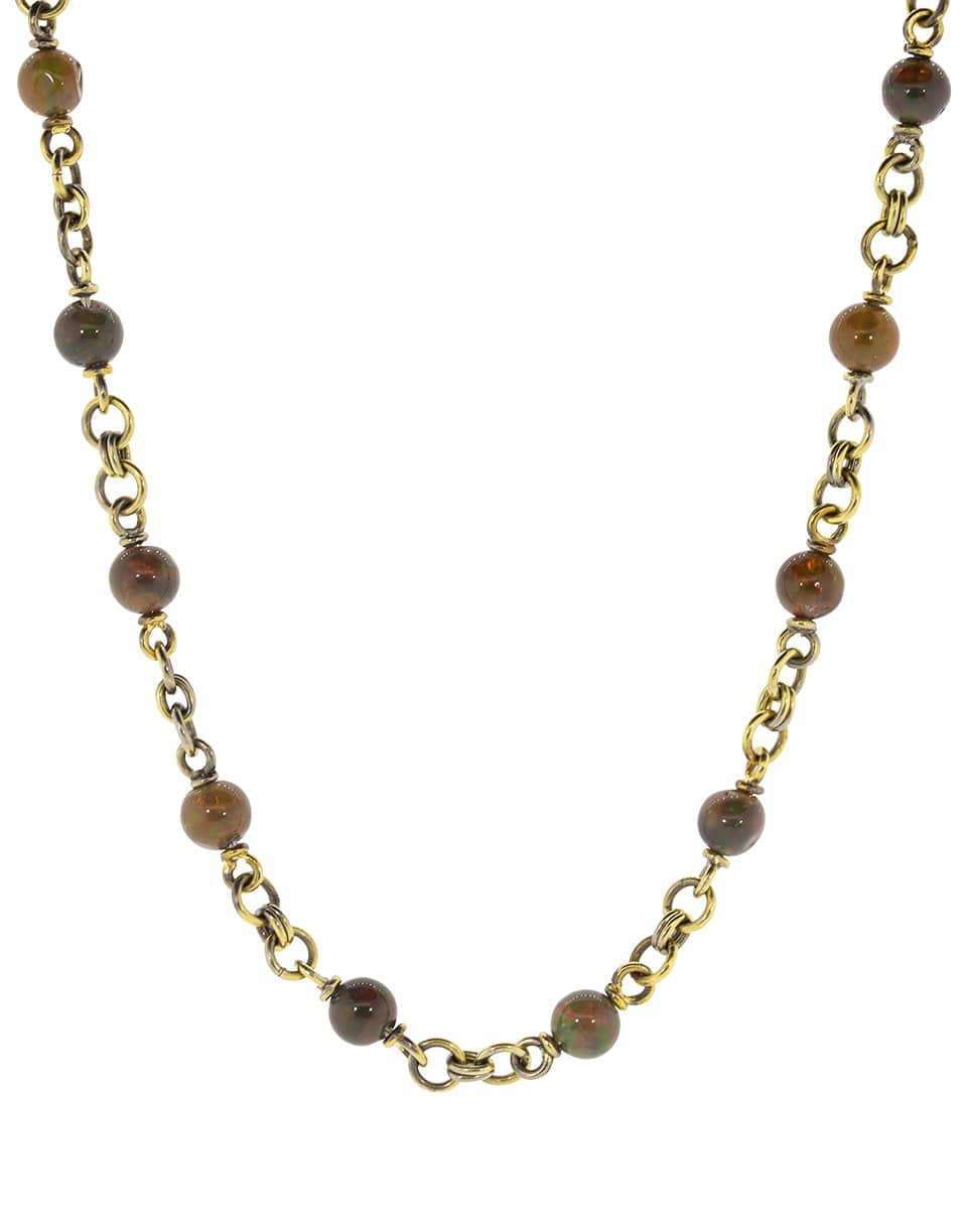 SYLVA & CIE-Opal Bead Necklace-YELLOW GOLD