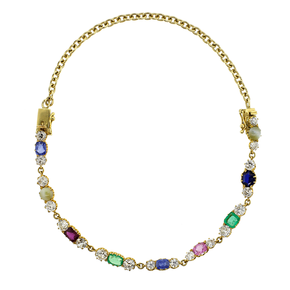 SYLVA & CIE-Vintage Bracelet & Choker Necklace-YELLOW GOLD