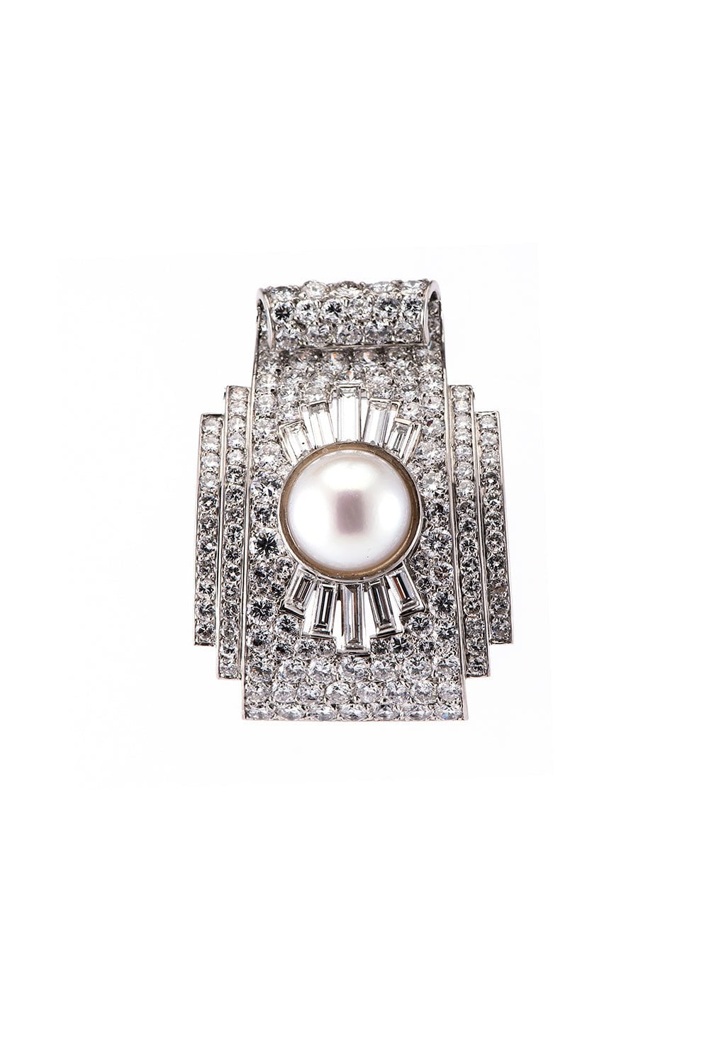 SYLVA & CIE-Art Deco Pin Pendant-PLAT