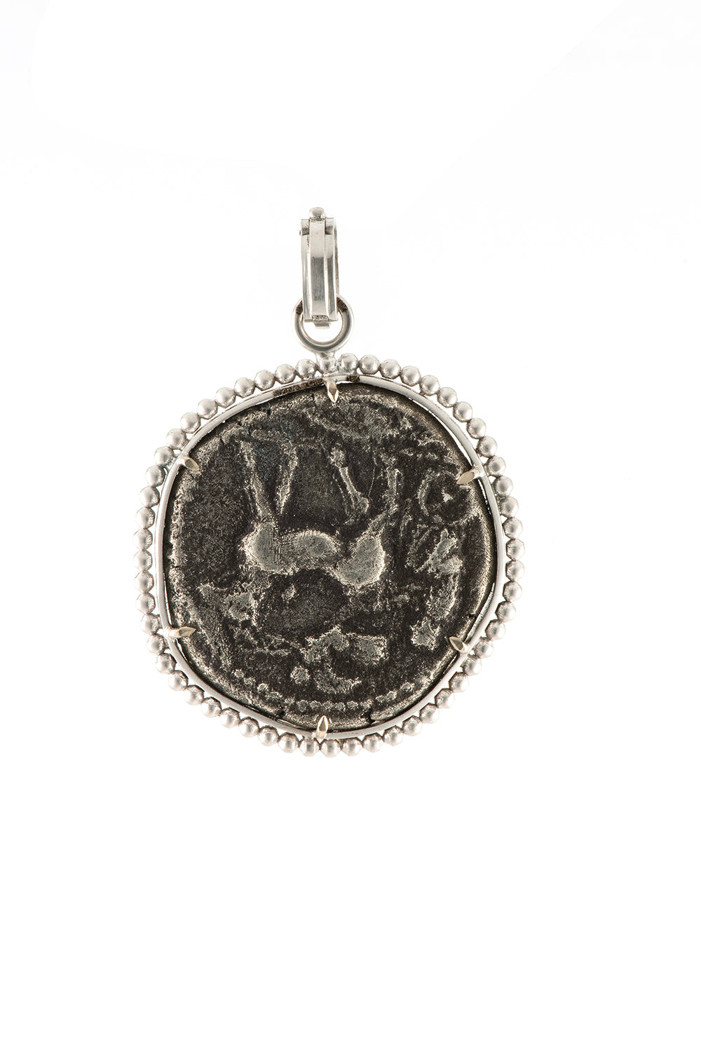 Ancient Greek Era Coin Pendant-WHITE GOLD-JEWELRYFINE JEWELPENDANT-SYLVA & CIE