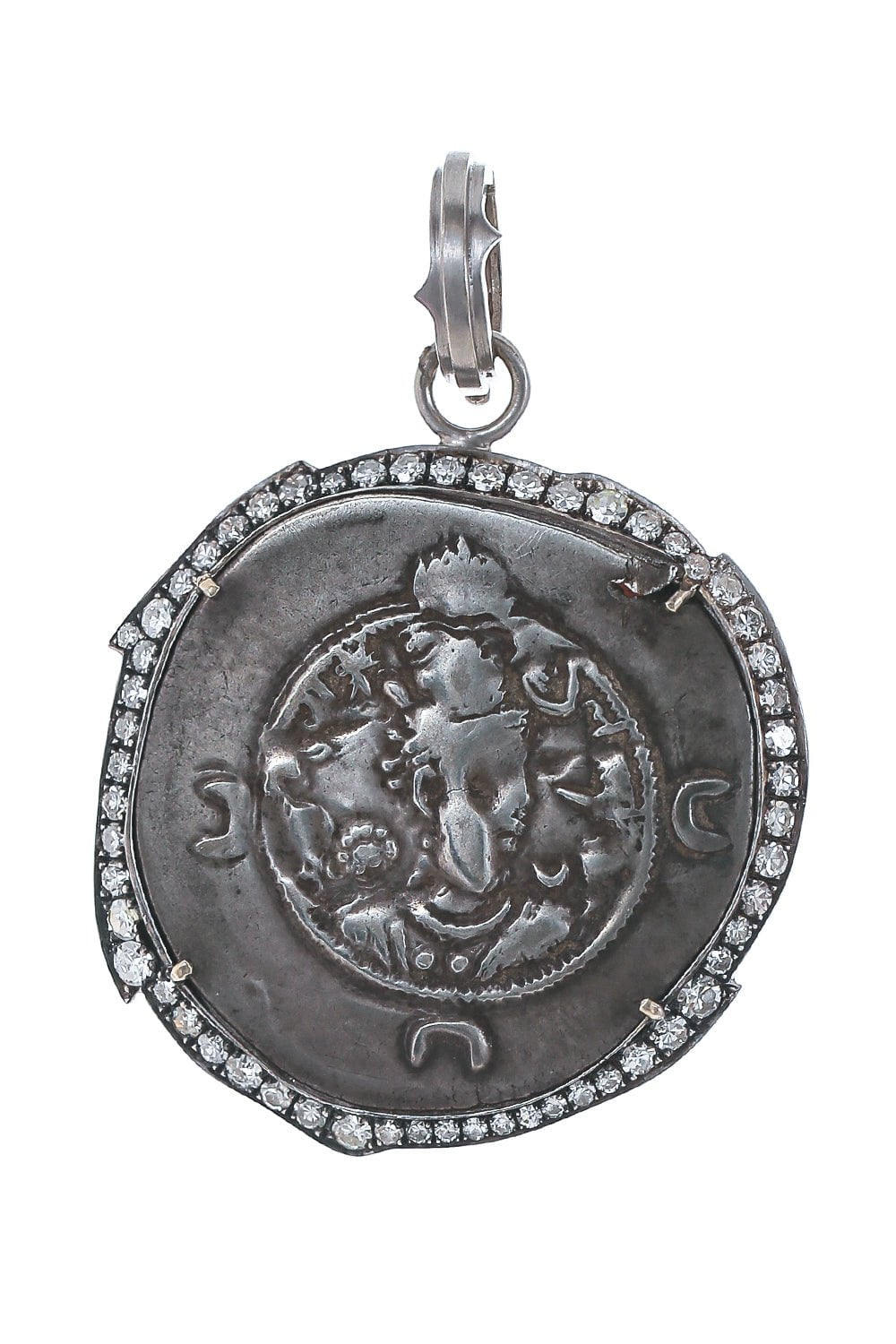 SYLVA & CIE-Ancient Persian Coin Pendant-WHITE GOLD