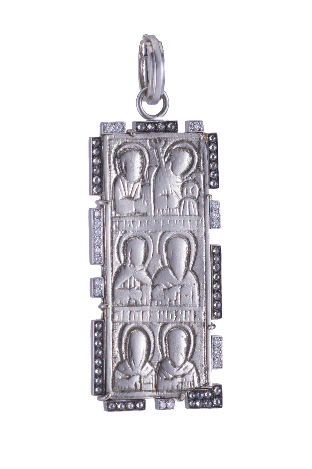 Long Icon Grey Diamond Pendant-WHITE GOLD-JEWELRYFINE JEWELPENDANT-SYLVA & CIE