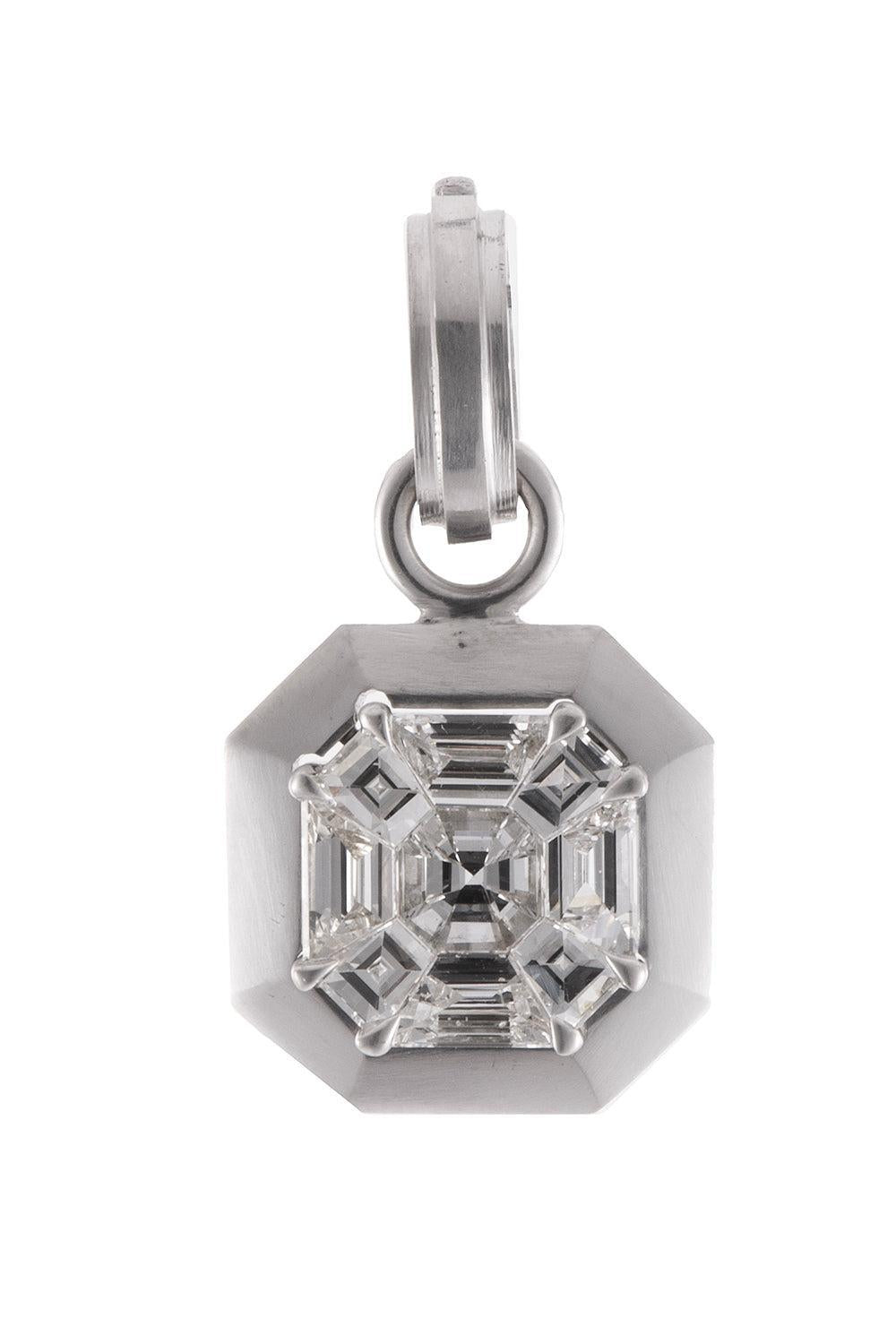 Mosaic Diamond Pendant-WHITE GOLD-JEWELRYFINE JEWELPENDANT-SYLVA & CIE