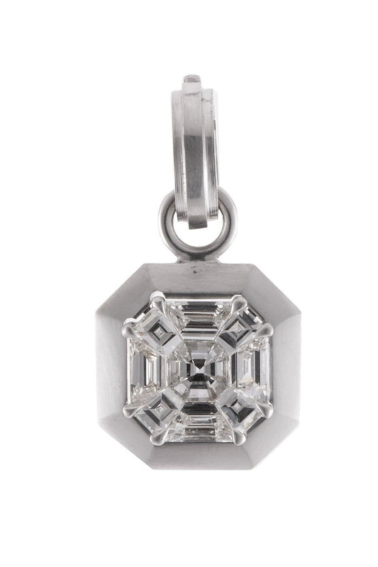 Mosaic Diamond Pendant-WHITE GOLD-JEWELRYFINE JEWELPENDANT-SYLVA & CIE