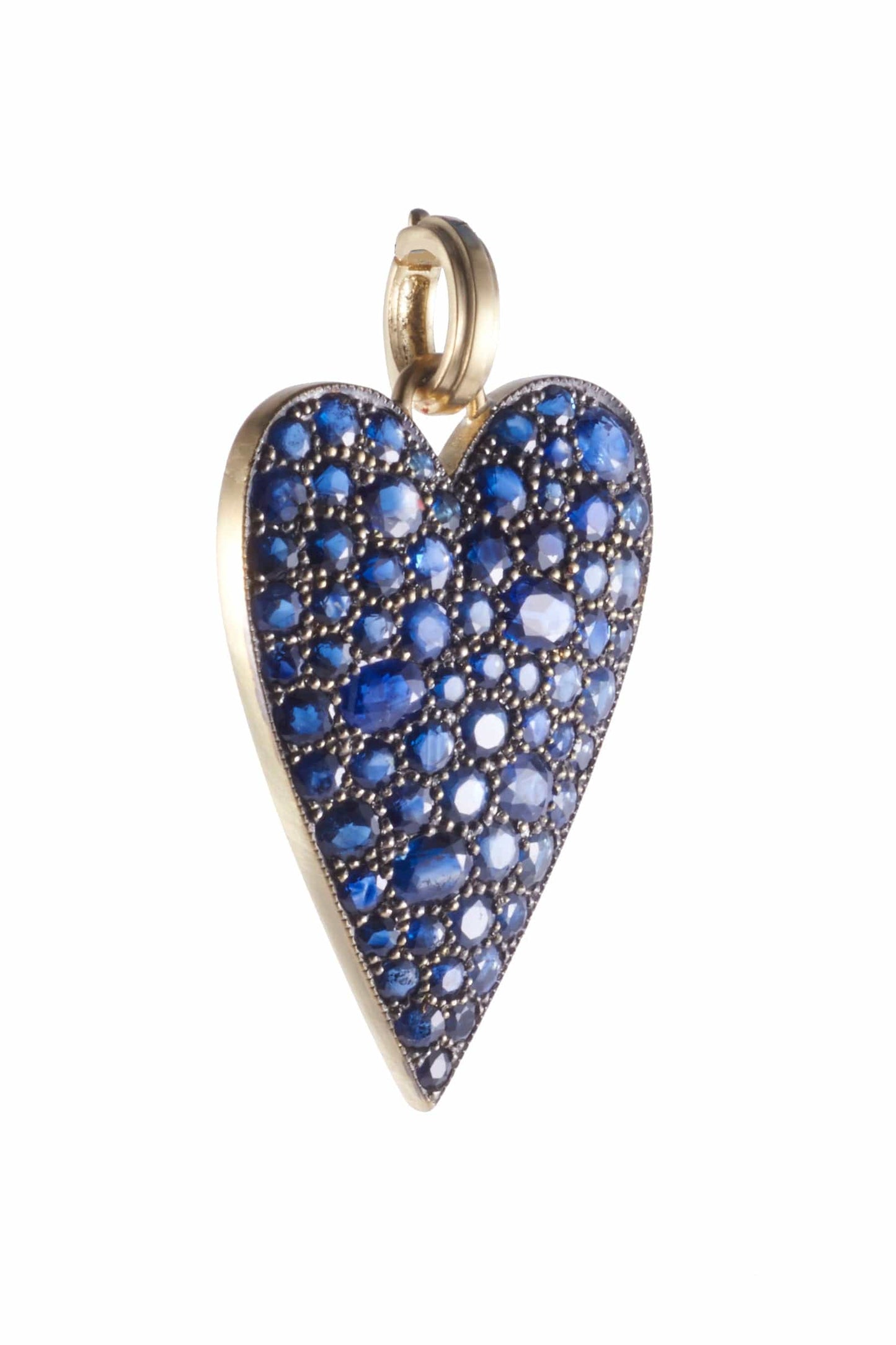 SYLVA & CIE-Sapphire Heart Pendant-WHITE GOLD