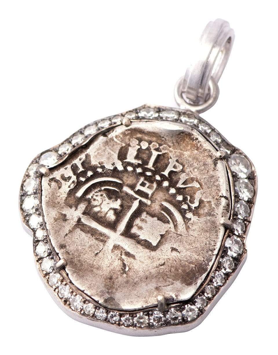 SYLVA & CIE-Ship Wreck Spanish Coin Pendant-WHITE GOLD