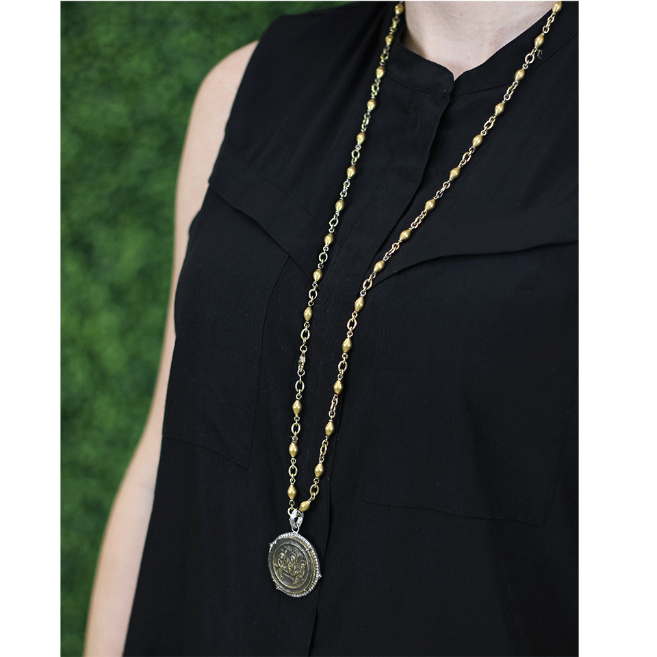 SYLVA & CIE-Bronze Coin Pendant-YELLOW GOLD