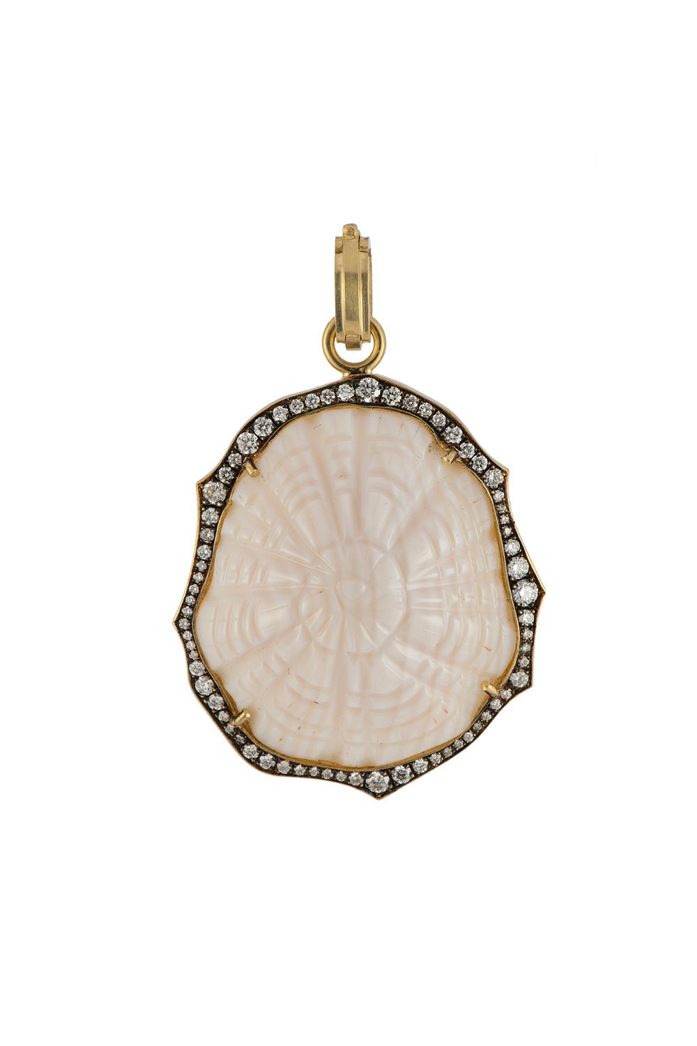 SYLVA & CIE-Calcedony Shell Pendant-YELLOW GOLD
