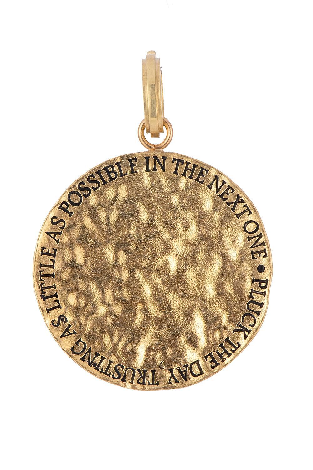 Carpe Diem Quam Pendant-YELLOW GOLD-JEWELRYFINE JEWELPENDANT-SYLVA & CIE