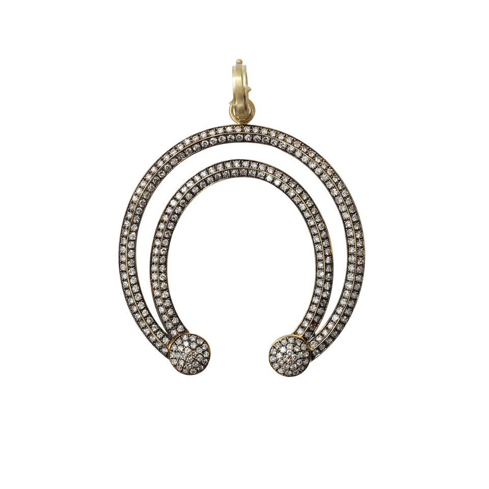 SYLVA & CIE-Diamond Horse Shoe Pendant-YELLOW GOLD